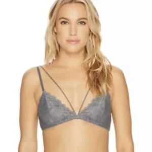 NWT Free People Front Strap Triangle Bra Bralette Gray XS